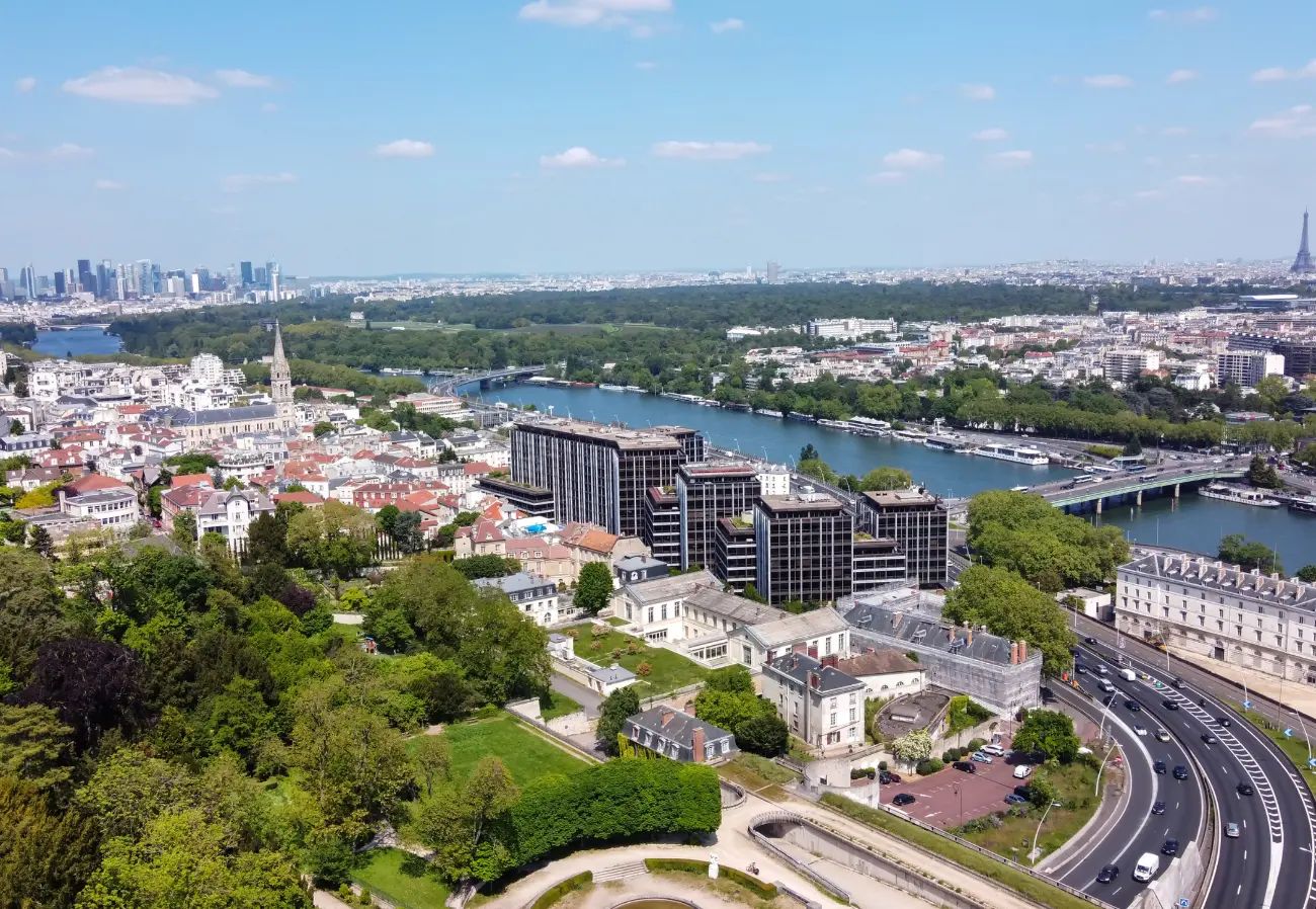 Photo aérienne de la ville de Boulogne-Billancourt