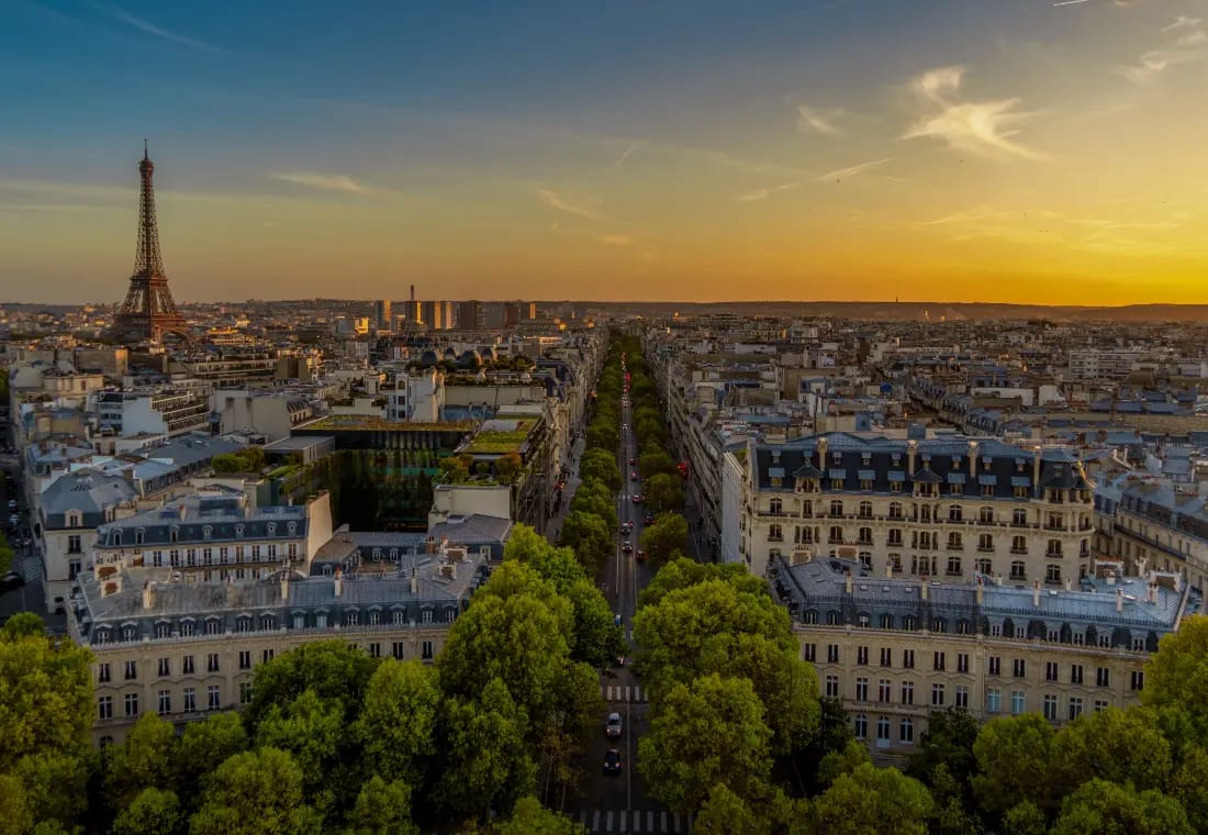 Photo de Paris le matin vue du haut